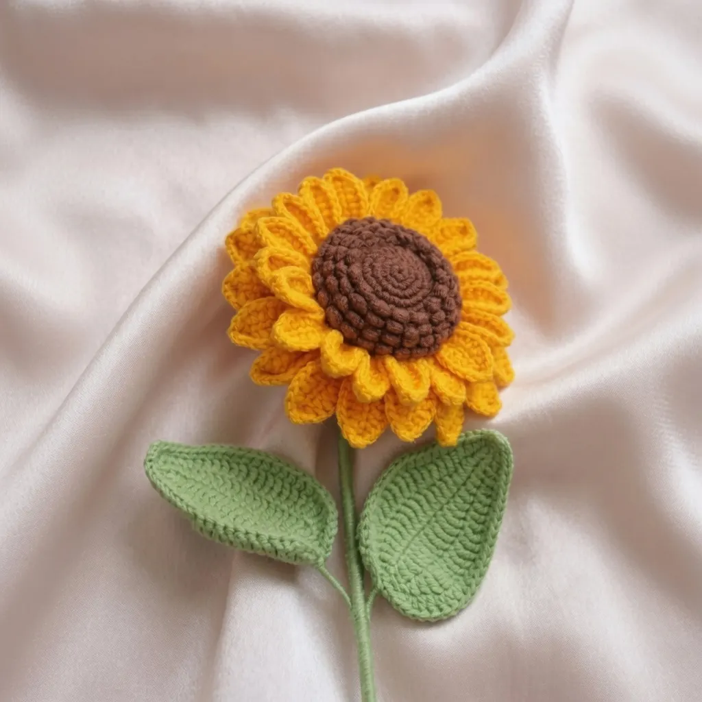 Double Layer Crochet Sunflower