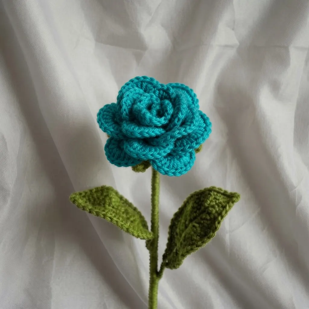 Ferozi Crochet Rose