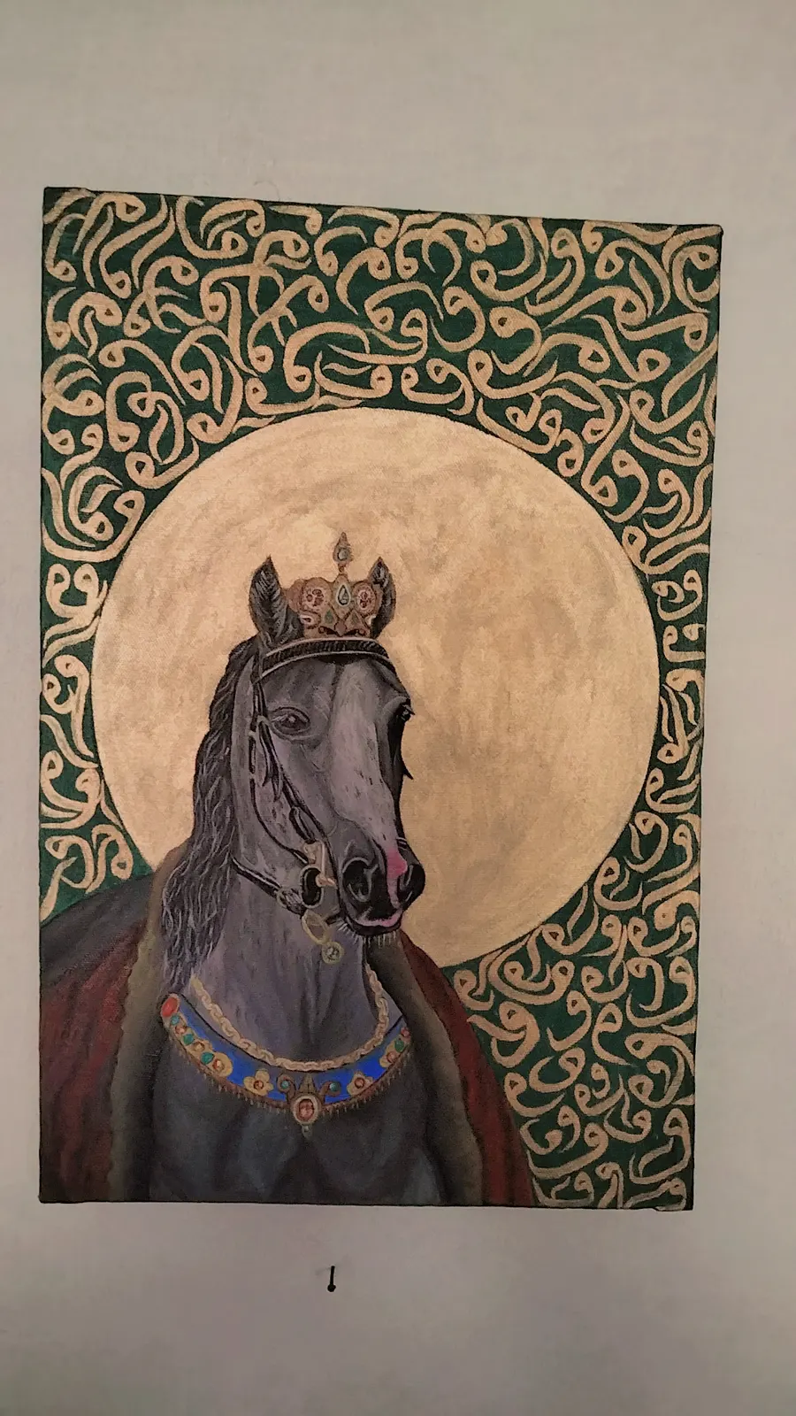 Horse painting with Calligraphy